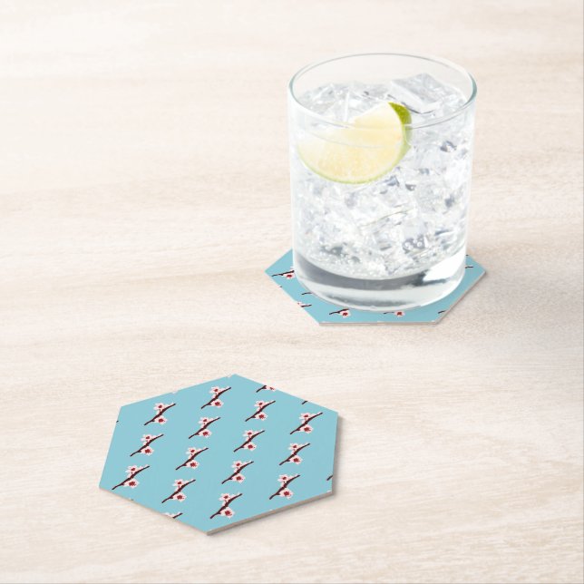 Cherry Blossom, Sakura, rosa Blumenmuster Untersetzer (Vor Ort)