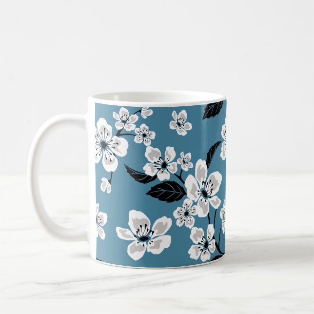 CHERRY BLOSSOM - SAKURA (SMOKY BLUE) KAFFEETASSE (Links)