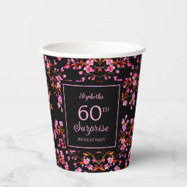 Cherry Blossom Sakura Überraschung Schwarzer Gebur Pappbecher