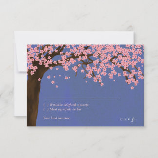 Cherry Blossom / Sakura Wasserfarbe (Nacht) UAWG Einladung