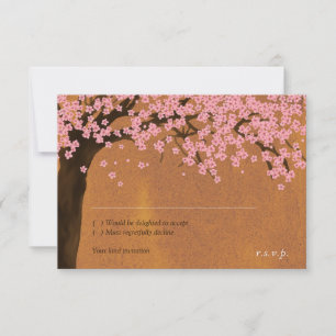 Cherry Blossom Sakura Watercolor (Sunset) UAWG RSVP Karte