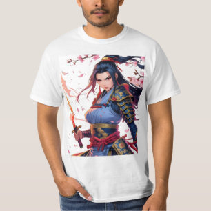Cherry Blossom Samurai Katana Warrior Anime 🌸 ⚔️ T-Shirt