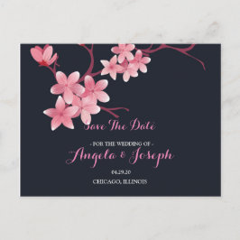 Cherry Blossom Save the Date Card Ankündigungspostkarte