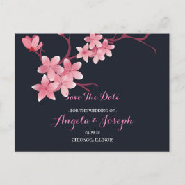 Cherry Blossom Save the Date Card Ankündigungspostkarte