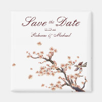 Cherry Blossom Save the Date Hochzeitsmagnete