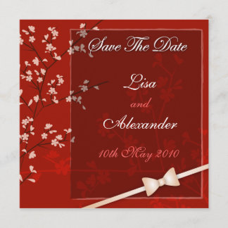Cherry Blossom Save the Date: Rot Date