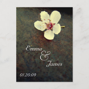 Cherry Blossom Save the Date Vintage Rostpostkarte Ankündigungspostkarte