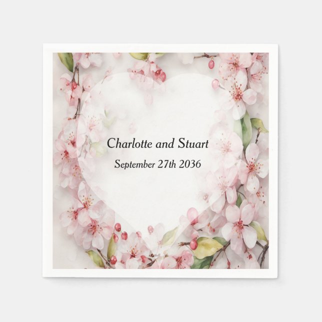 Cherry Blossom Serviette (Vorderseite)