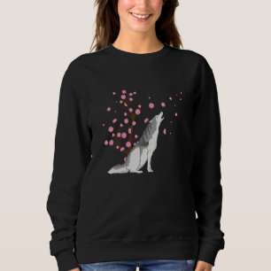 Cherry Blossom Siberian Husky Animal Japanese Saku Sweatshirt