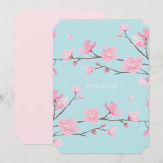 Cherry Blossom - Sky Blue Einladung