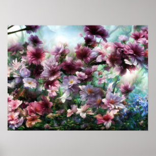 Cherry Blossom Splash Blume Poster