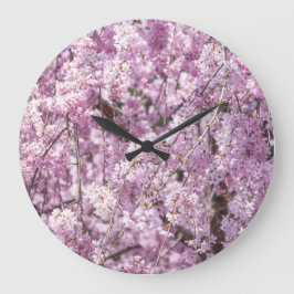 Cherry Blossom Spring Große Wanduhr
