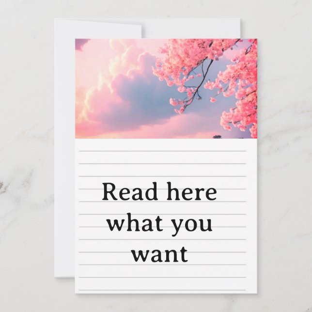 Cherry Blossom Spring Wedding Invitation - Japanes Einladung (Vorderseite)