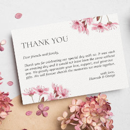 Cherry Blossom Spring Wedding Japanisch Fuji Moder Dankeskarte