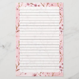 Cherry Blossom, Stationery Size: 5,5" x 8,5" Briefpapier
