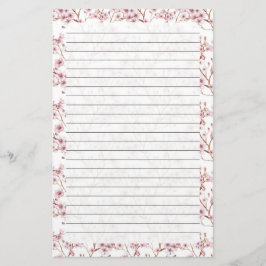 Cherry Blossom, Stationery Size: 5,5" x 8,5" Briefpapier