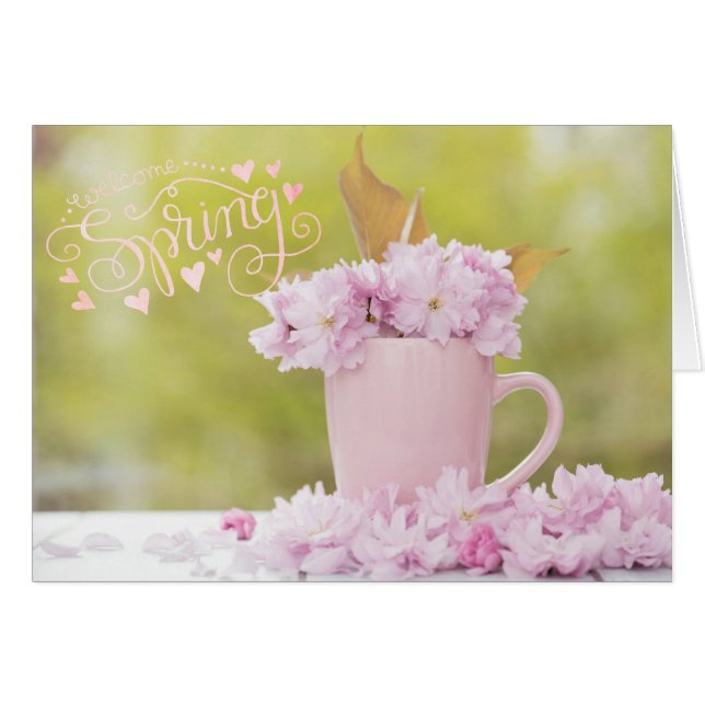 Cherry Blossom Stilllife Spring Text (Vorderseite (Horizontal))
