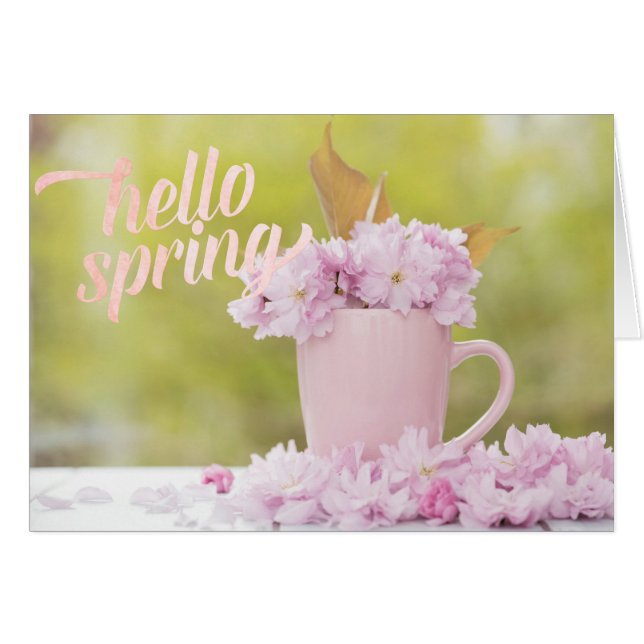 Cherry Blossom Stilllife Spring Text (Vorderseite (Horizontal))
