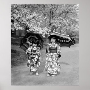 Cherry Blossom Stroll, 1925 Poster