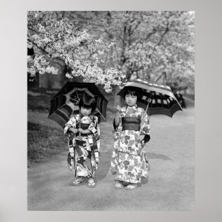 Cherry Blossom Stroll, 1925 Poster