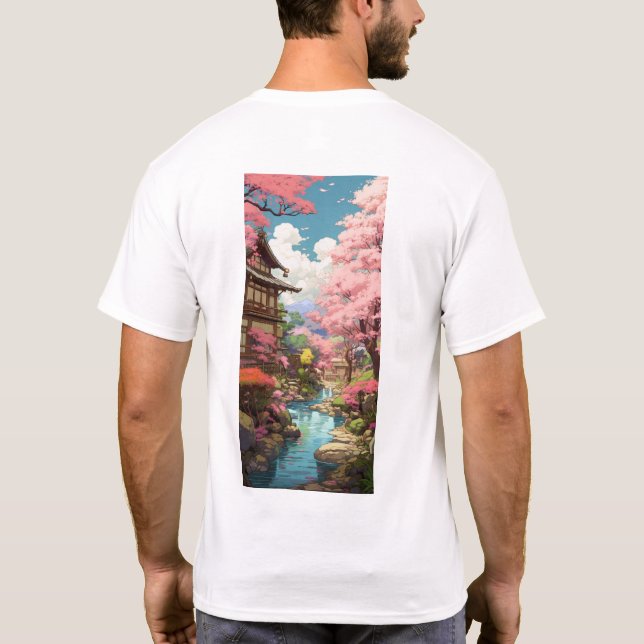 Cherry Blossom Studio Ghibli Inspirierter T - Shir T-Shirt (Rückseite)