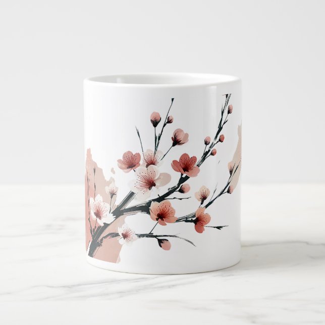 Cherry Blossom Sumi-e Jumbo-Tasse (Vorderseite)