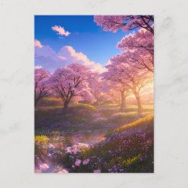 Cherry Blossom Swamp Postkarte