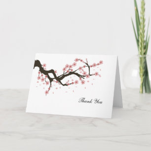 Cherry Blossom Thank You Dankeskarte