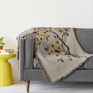 Cherry Blossom Throw Blanket Decke