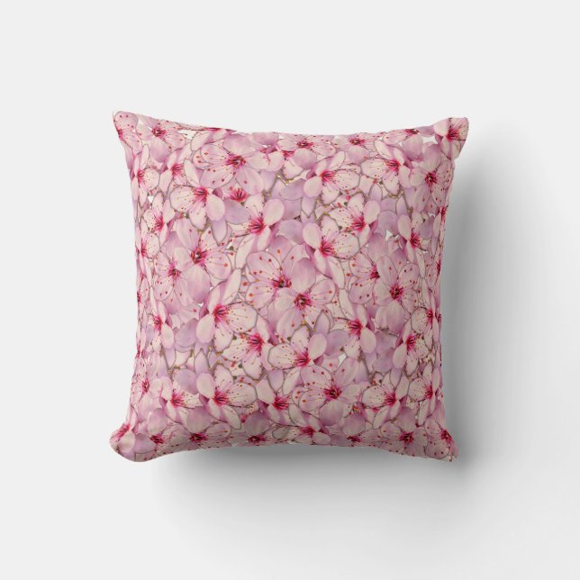 Cherry Blossom Throw Kissen (Vorderseite)