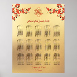 Cherry Blossom Tibetische Hochzeitstabelle Poster