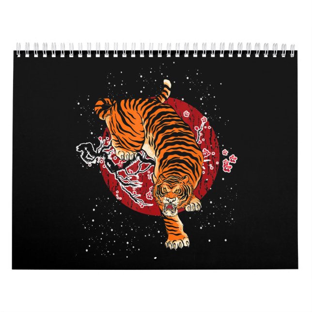 Cherry Blossom Tiger Kalender (Titelbild)