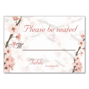 Cherry Blossom-Tischkarte Tischnummer