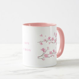 Cherry Blossom - Transparenter, GLÜCKLICHER BIRTHT Tasse