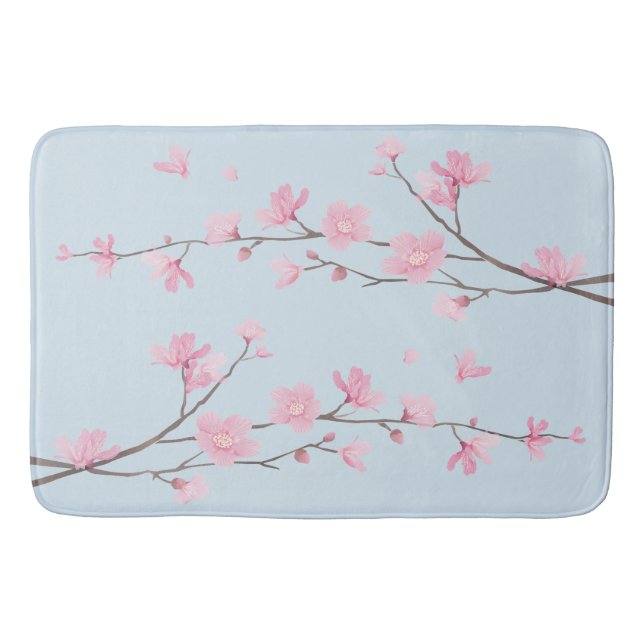 Cherry Blossom - Transparenter Hintergrund Badematte (Vorderseite)