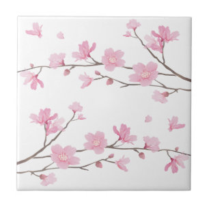 Cherry Blossom - Transparenter Hintergrund Fliese