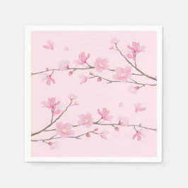 Cherry Blossom - Transparenter Hintergrund Serviette