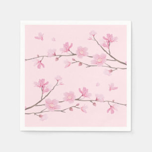 Cherry Blossom - Transparenter Hintergrund Serviette