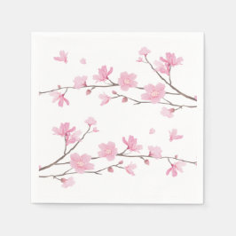 Cherry Blossom - Transparenter Hintergrund Serviette