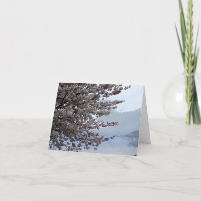 Cherry Blossom Tree Art Note Card Karte (Vorderseite)