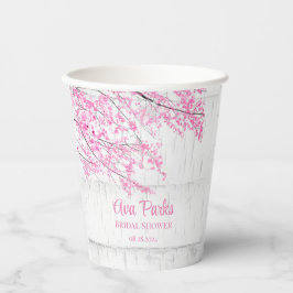 Cherry Blossom Tree Bark Brautparty Pappbecher