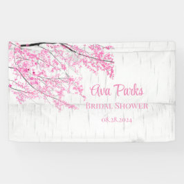 Cherry Blossom Tree Bark Wedding Banner