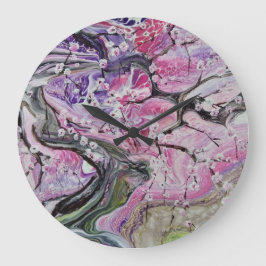 Cherry Blossom Tree Clock Große Wanduhr