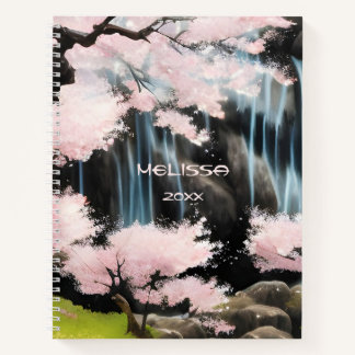 Cherry Blossom Tree Japanische Landschaft Notizbuch