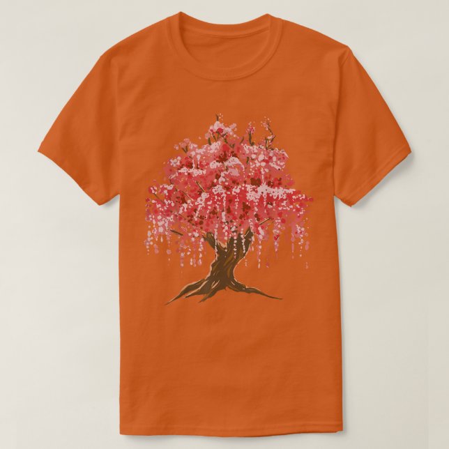 Cherry Blossom Tree Sakura Japanisch Natur Grafik T-Shirt (Design vorne)