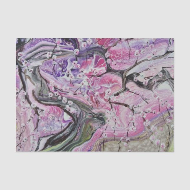 Cherry Blossom Tree Tissue Paper Seidenpapier (Vorderseite)