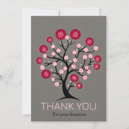 Cherry Blossom Tree Vielen Dank für Ihre Spende Feiertagskarte