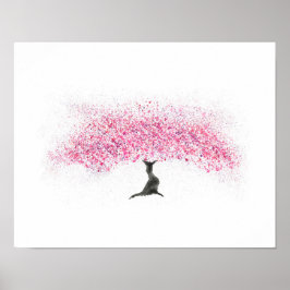 Cherry Blossom Tree Watercolor Poster