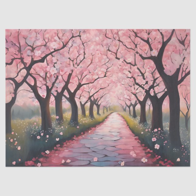 Cherry Blossom Tunnel Seidenpapier (Vorderseite)