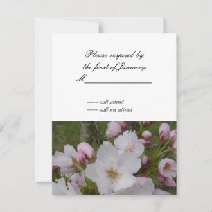 Cherry Blossom UAWG Reply Card RSVP Karte